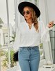 Women's long sleeved tight fitting black shirt